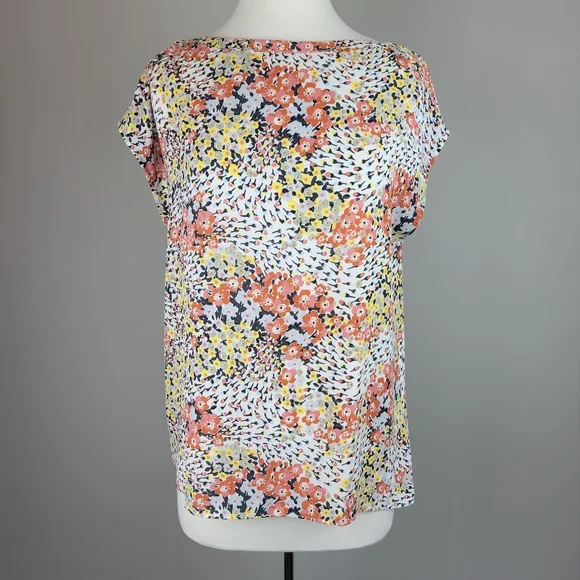 Loft Mixed Media Floral Top - Picture 1 of 5